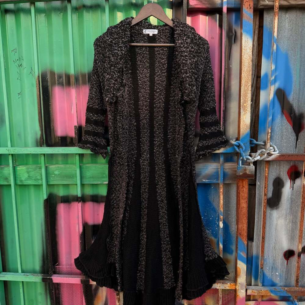 Vintage Wool and Fur Trim Cardigan /coat - ,